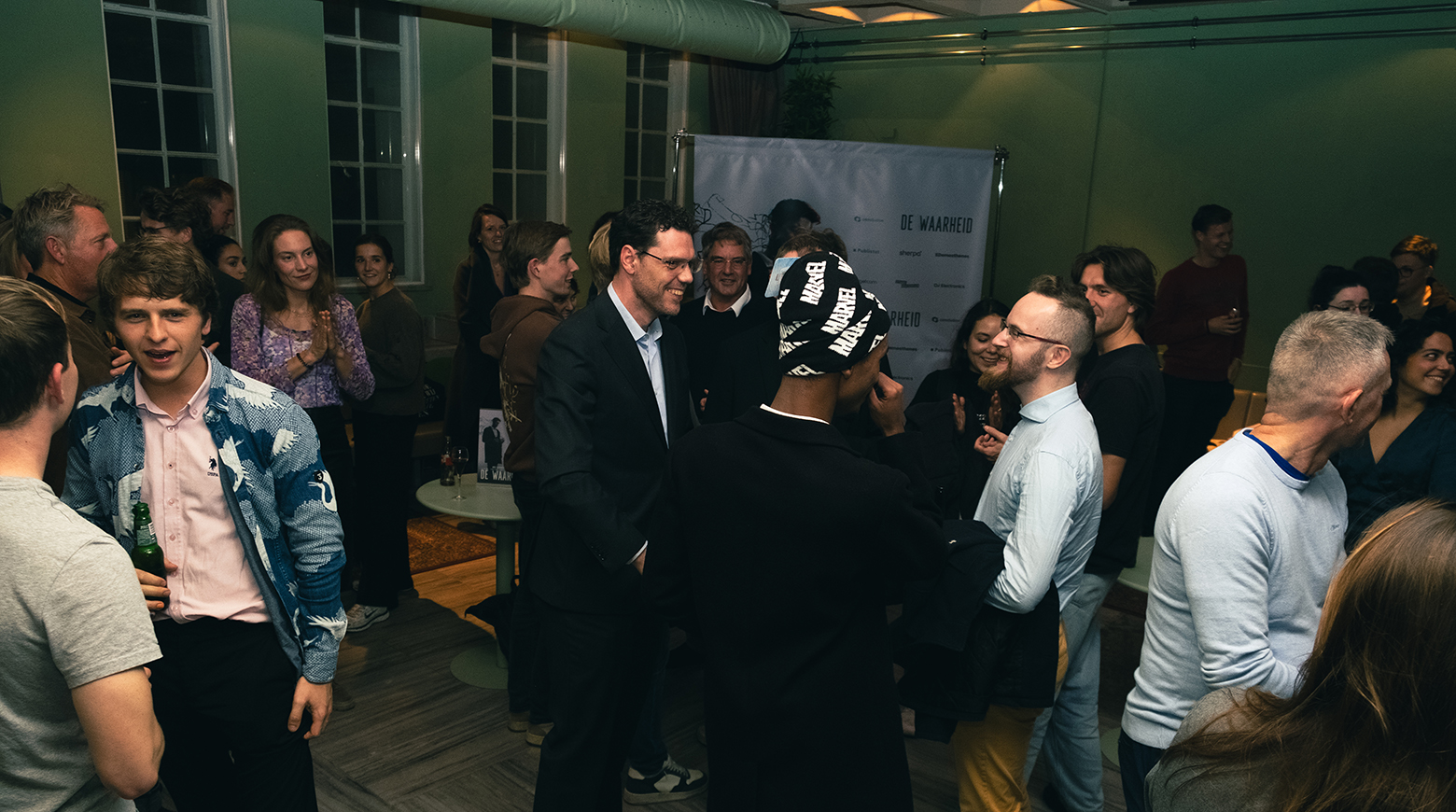 De Waarheid (Unspoken Truth) cast and crew with the audience at the release event